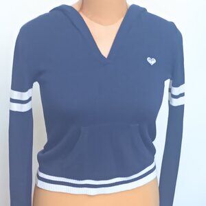 Blue hooded sweater